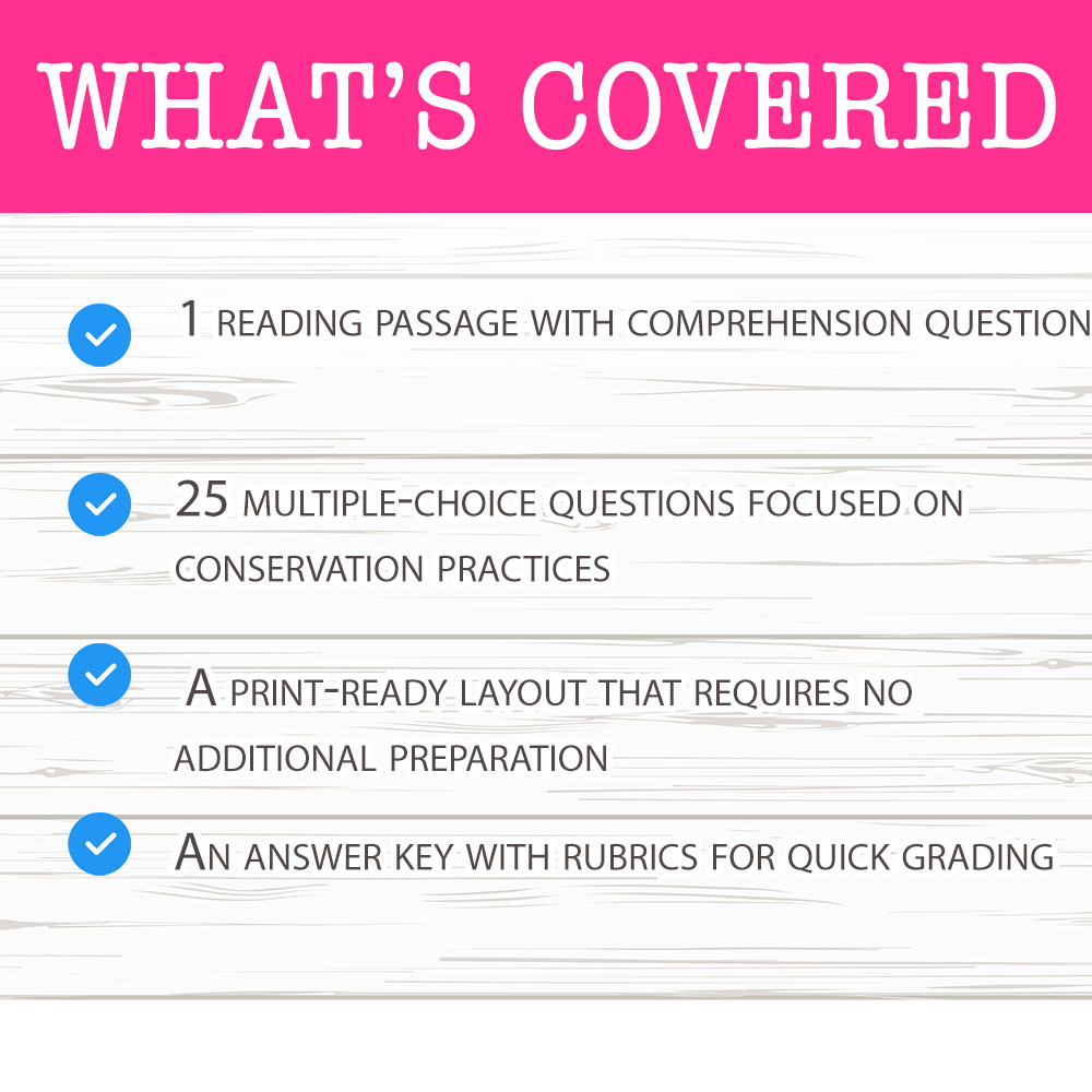 Grade 6 Science worksheet mcq paper worksheet — Grade 6 Science — Conservation Strategies Worksheet for Mastery — page 2