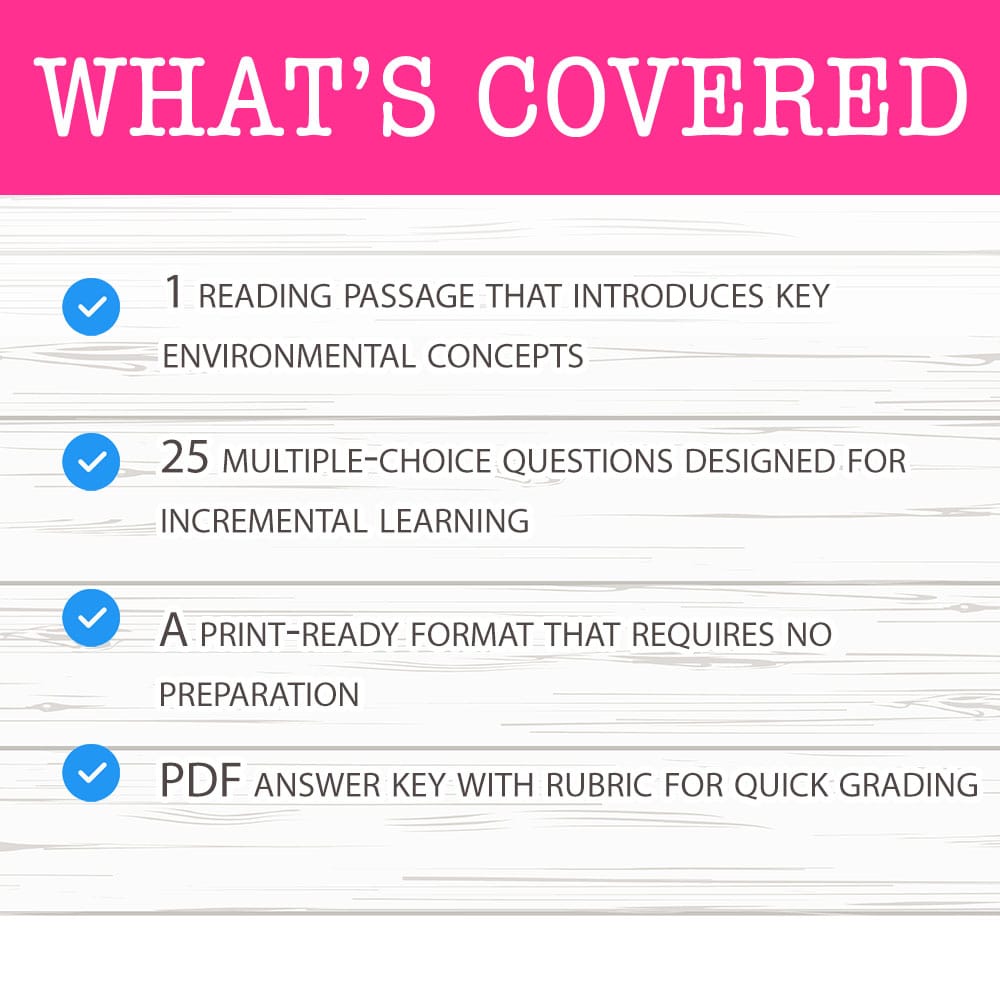 Grade 8 Science worksheet mcq paper worksheet — Grade 8 Science — Environmental Balances Worksheet for Mastery — page 2