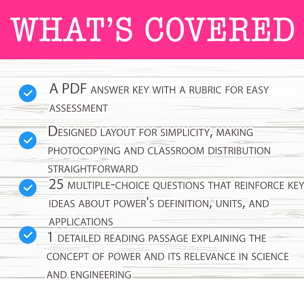 Grade 8 Science worksheet worksheet — Grade 8 Science – Power Rates Worksheet for Mastering Energy Concepts — page 2