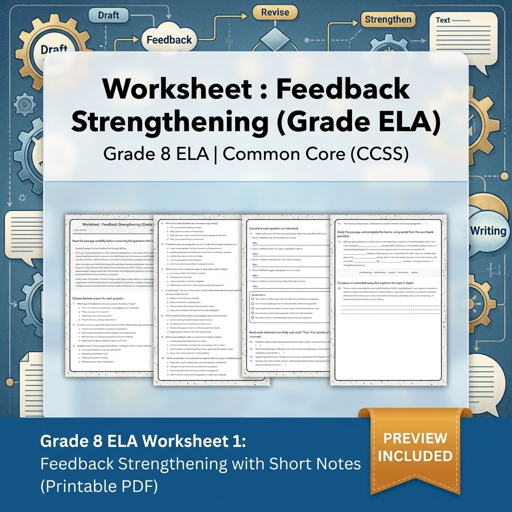 Grade 8 Clarity, Evidence & Argument Writing ELA Full-Year Bundle CCSS — included worksheet 4