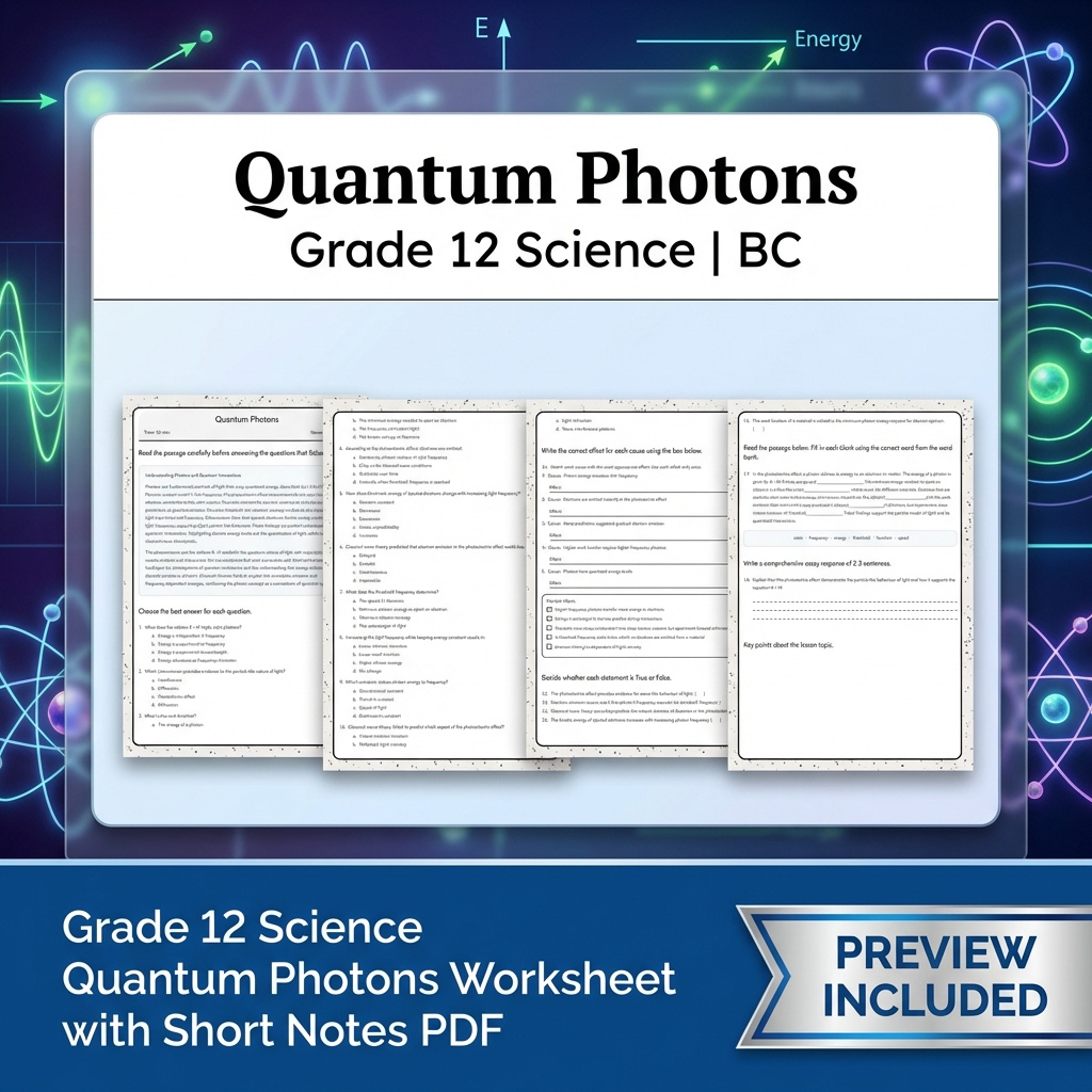 Grade 12 Science Full Year Bundle | Thermochemistry, Earth Systems, Genetics — included worksheet 3