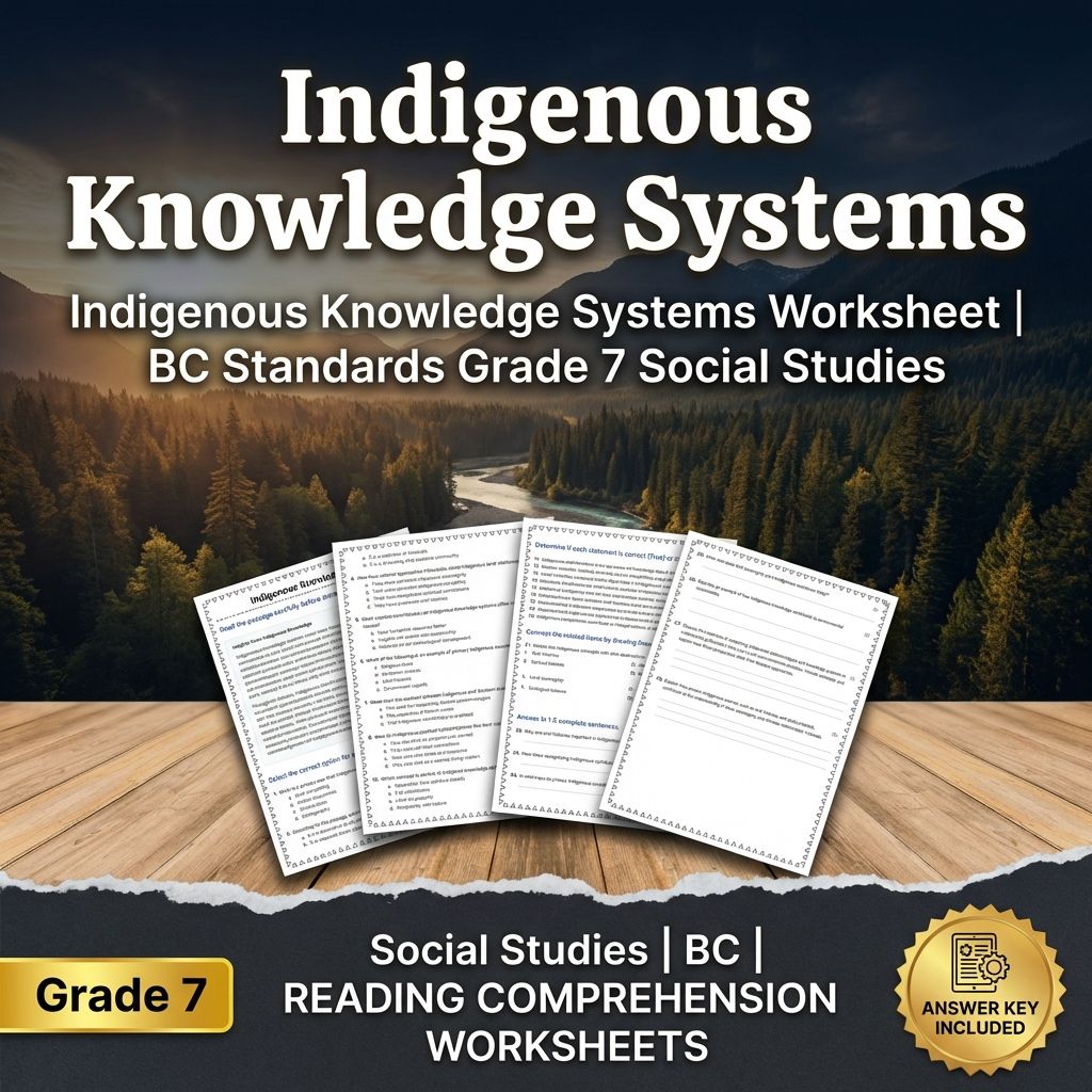 Indigenous Knowledge Systems Worksheet | BC Standards Grade 7 Social Studies