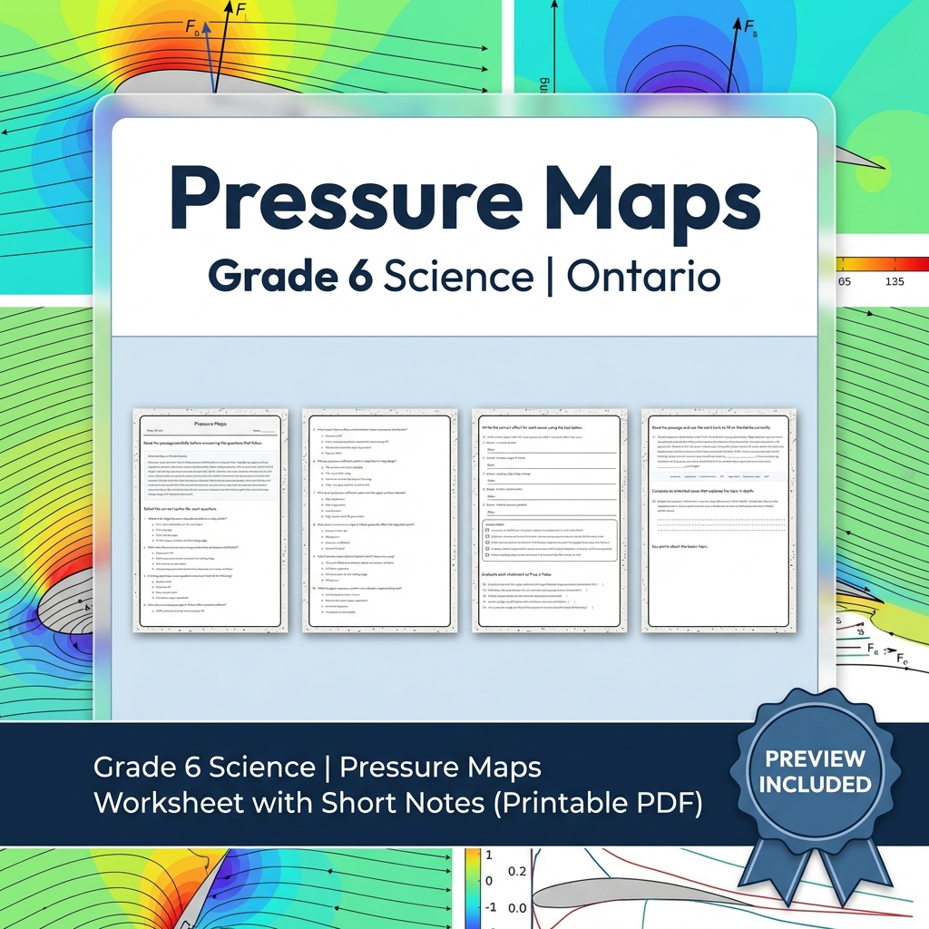 Grade 6 Science Lesson Group Bundle – Ontario Framework Worksheets — included worksheet 2