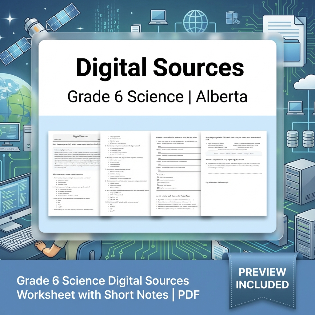 Grade 6 Science Alberta | 60-Worksheet Comprehensive Science Bundle  — included worksheet 8