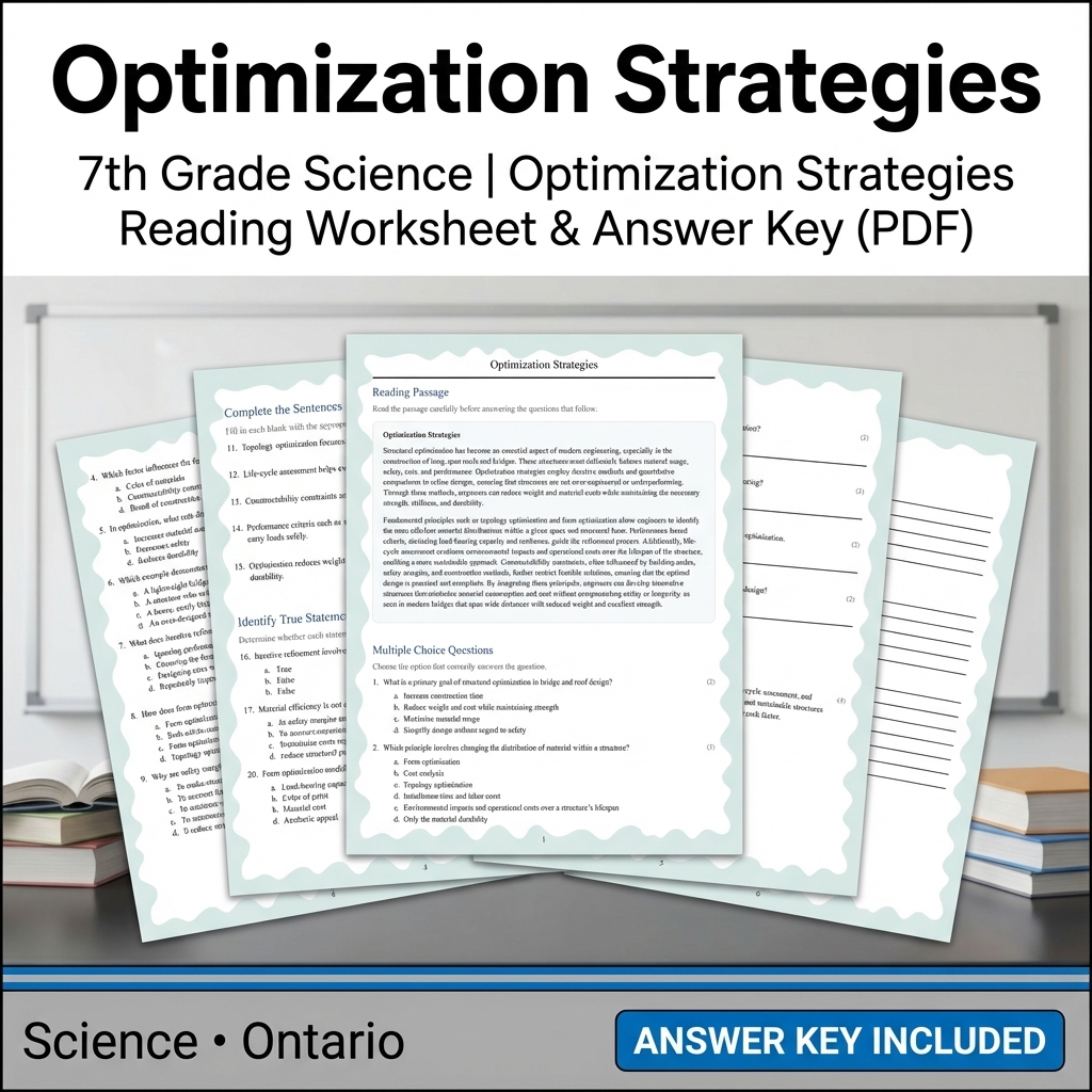 Grade 7 Science Unit Bundle – Structural Engineering & Material Testing  — included worksheet 2