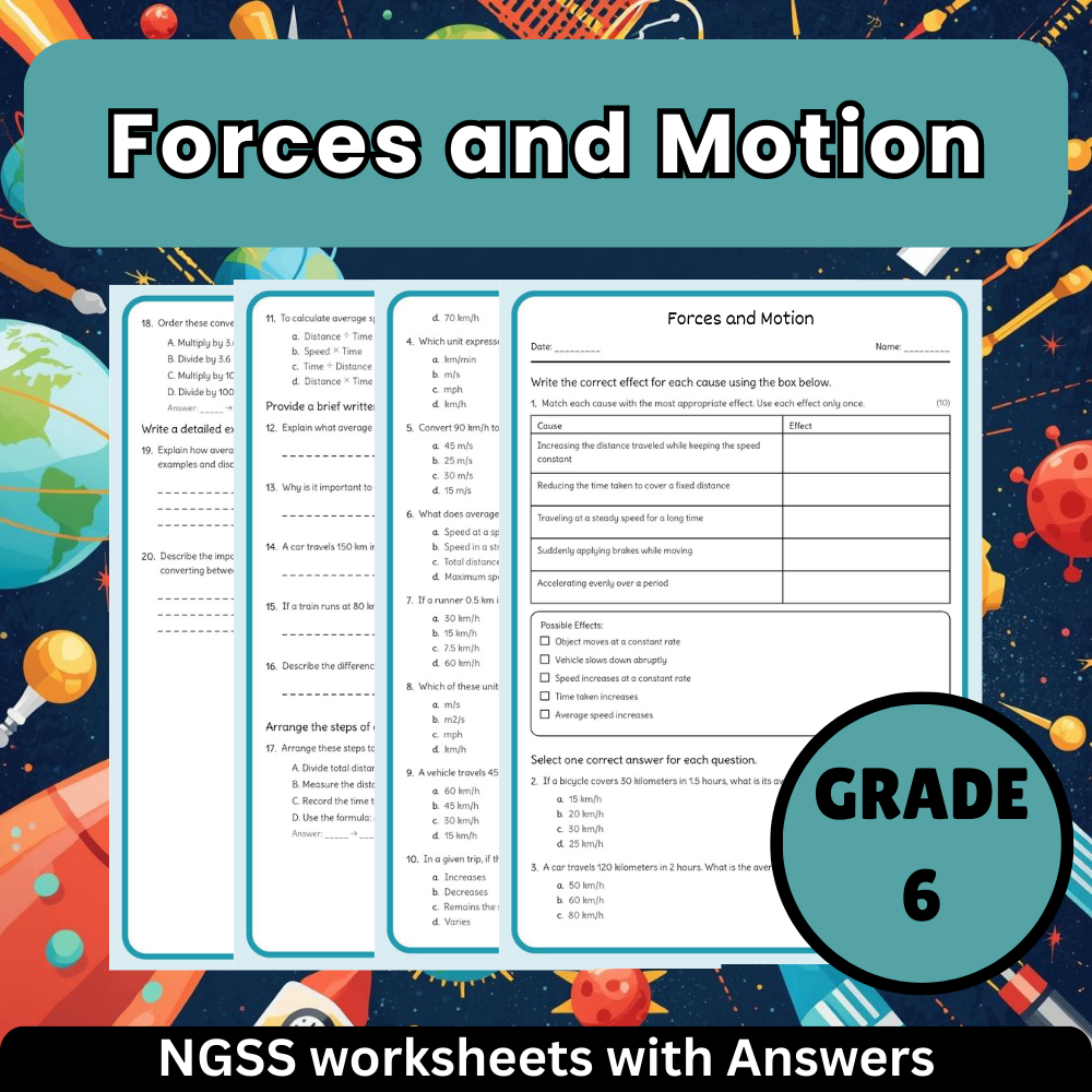 Grade 6 Science Worksheets Bundle- Resources for Earth, Space & Life - NGSS — included worksheet 3