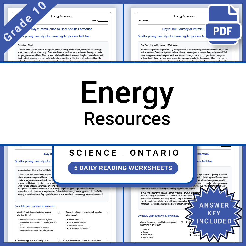Grade 10 Science Full Year Curriculum Bundle - Ontario Framework — included worksheet 6