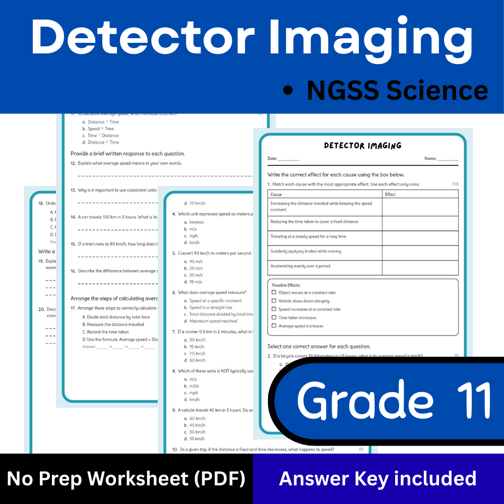 Grade 11 Science science 1 worksheet — Grade 11 Science – Detector Imaging Worksheet (PDF) | NGSS Aligned Practice