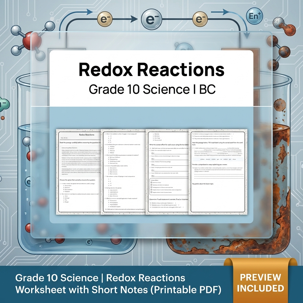 Grade 10 Science Bundle | Physics, Energy & Forces | Full Year Curriculum — included worksheet 6