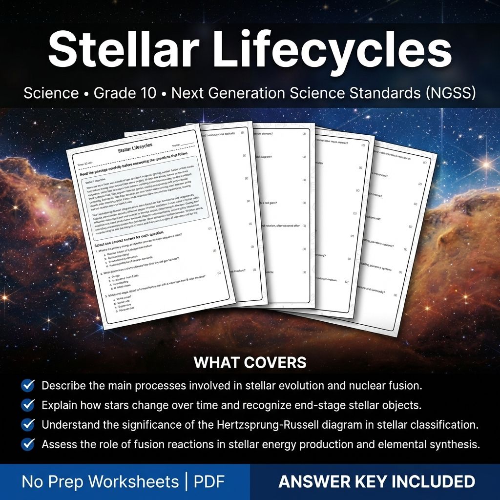 Grade 10 Science Worksheets Bundle | Environmental, Physics & Biology Topics — included worksheet 3