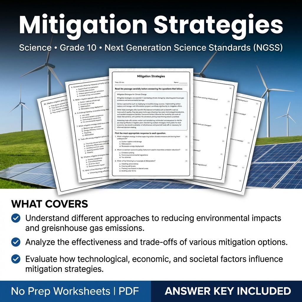 Grade 10 Science Worksheets Bundle | Environmental, Physics & Biology Topics — included worksheet 4