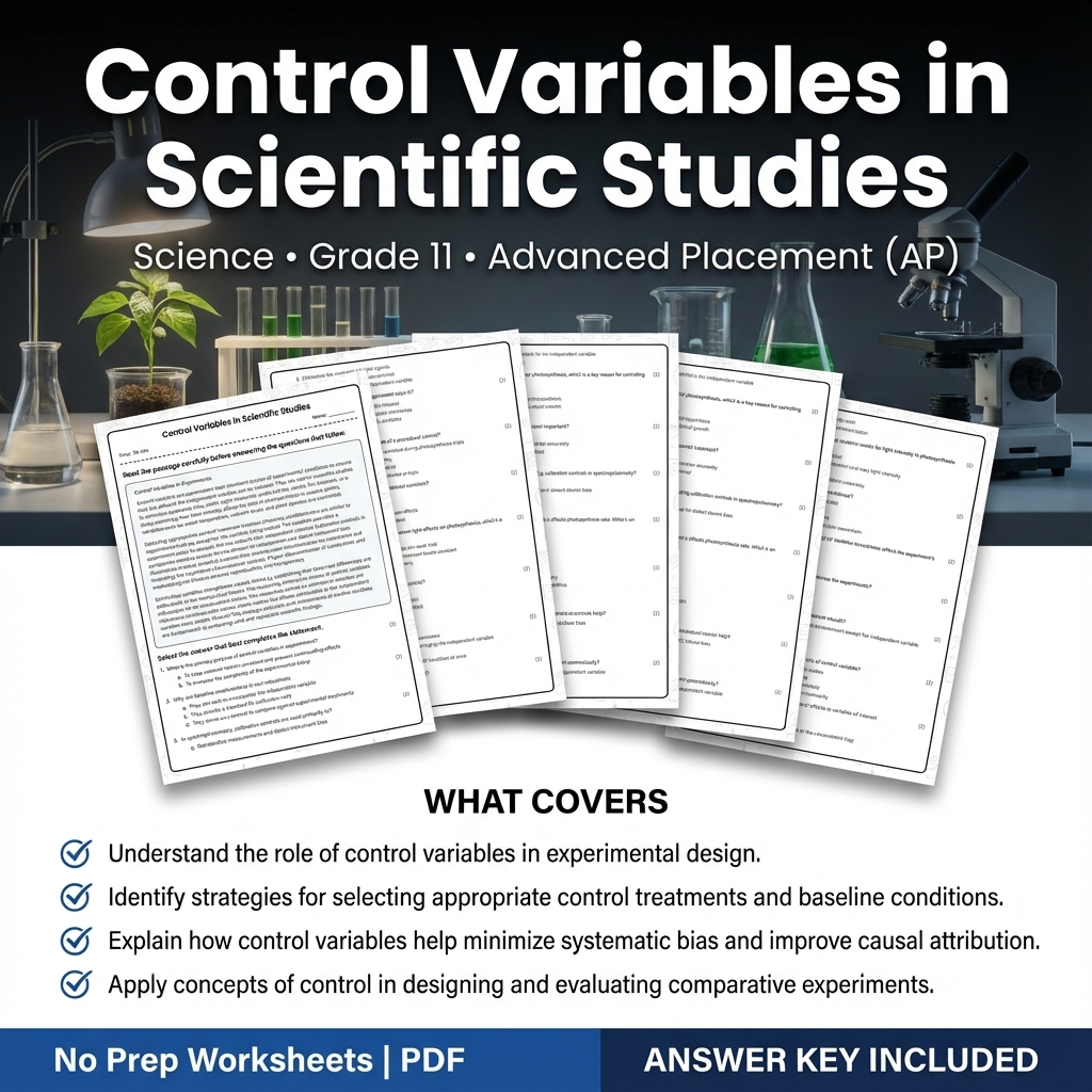 Grade 11 Science Worksheet Bundle | Earth's Systems, Chemistry & Physics — included worksheet 3