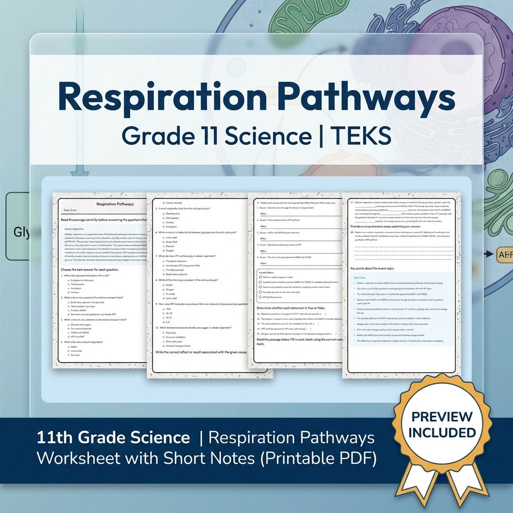 Grade 11 Science Worksheet Bundle | Genetics, Evolution & Human Body (PDF) — included worksheet 5