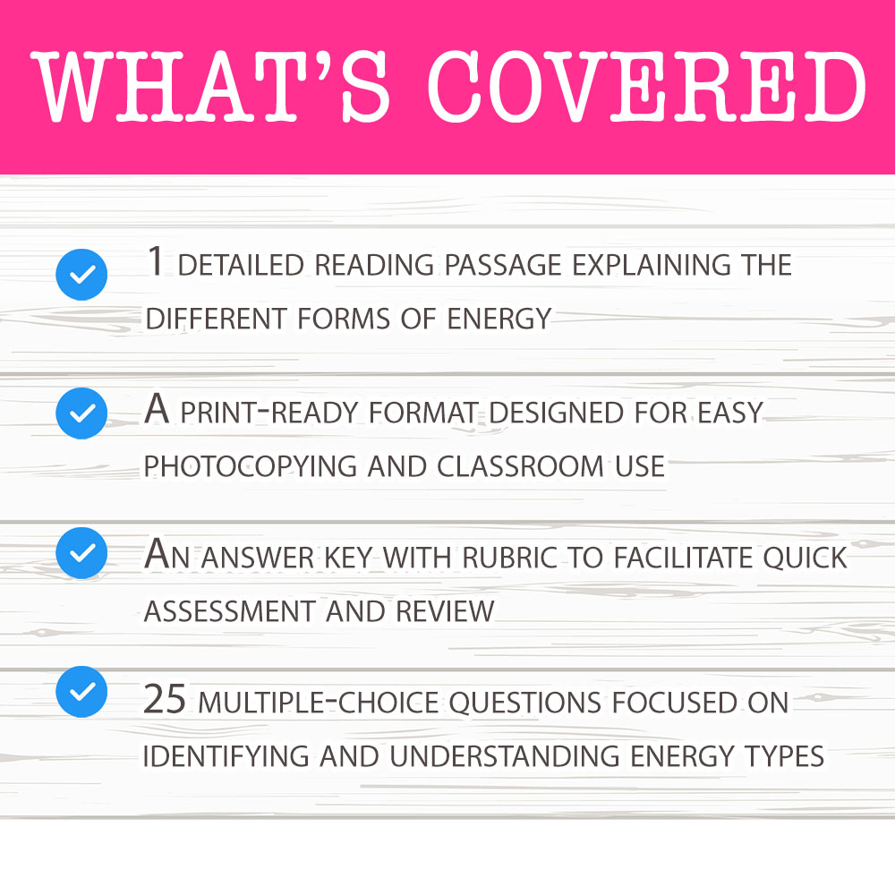 Grade 6 Science worksheet worksheet — Grade 6 Science – Energy Forms Worksheet for Mastery — page 2