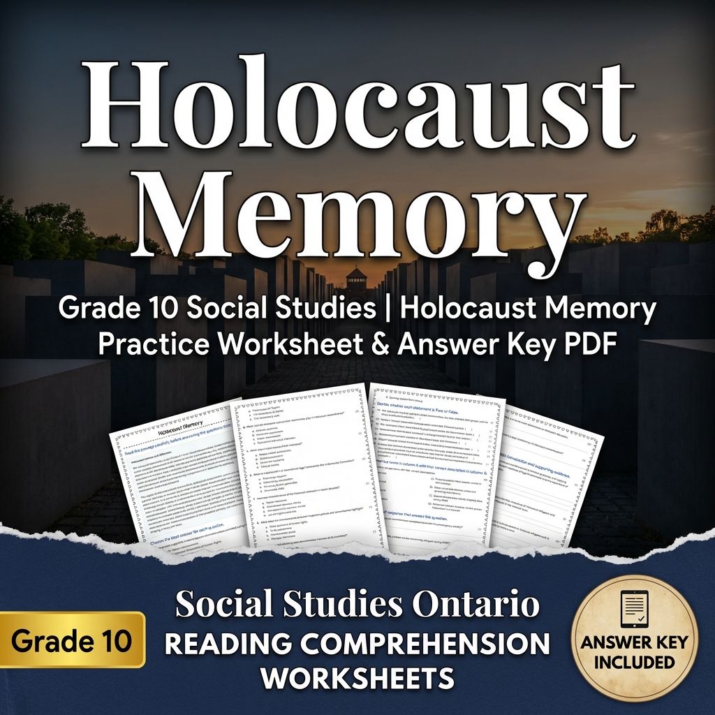 Grade 10 Social Studies | Holocaust Memory Practice Worksheet & Answer Key PDF