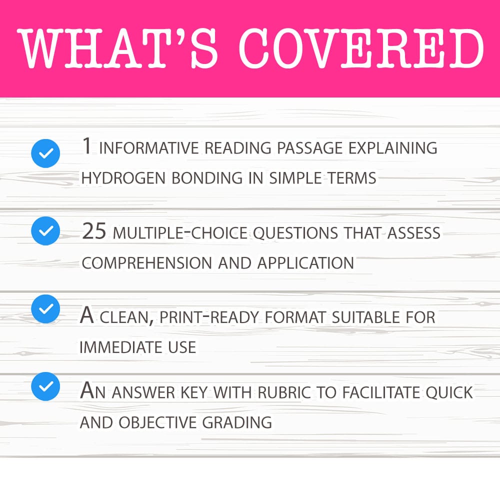 Grade 11 Science worksheet mcq paper worksheet — Grade 11 Science — Worksheet MCQ Paper for Mastering Hydrogen Bonding — p…