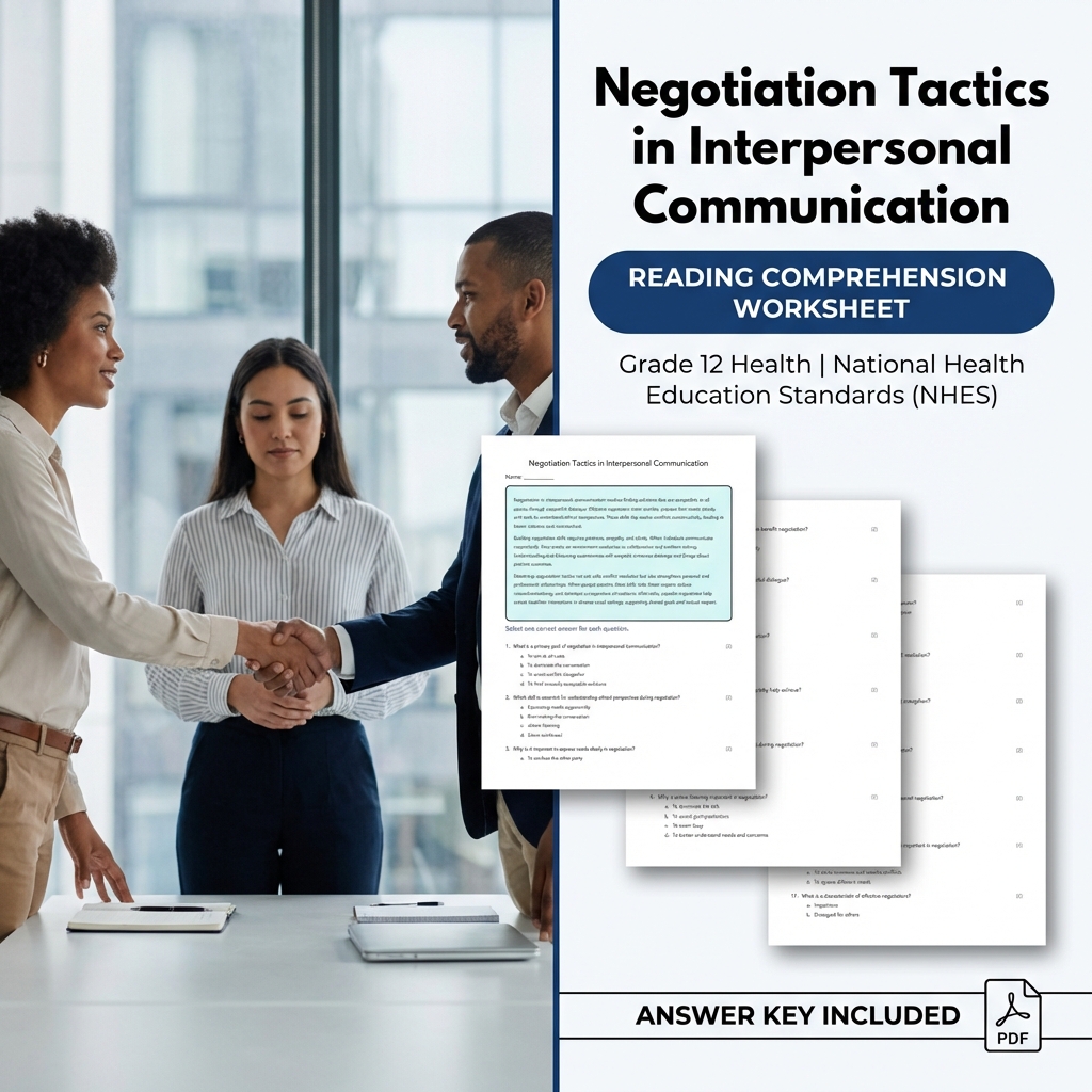 Grade 12 Health Lesson Bundle | Interpersonal Communication Skills NHES — included worksheet 3