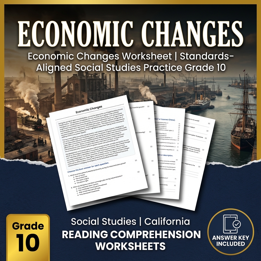 Economic Changes Worksheet | Standards-Aligned Social Studies Practice Grade 10
