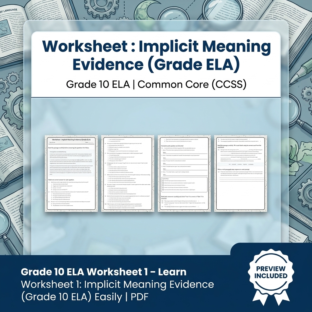 Grade 10 Source Integration & Writing Skills ELA Full-Year Bundle (CCSS) — included worksheet 5