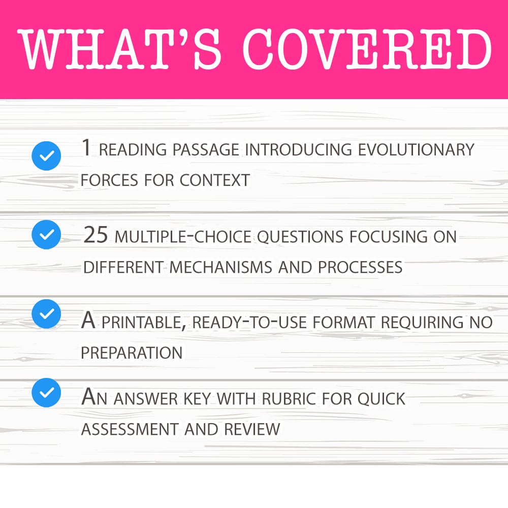 Grade 12 Science worksheet mcq paper worksheet — Grade 12 Science — Worksheet MCQ Paper for Mastering Evolutionary Forces…