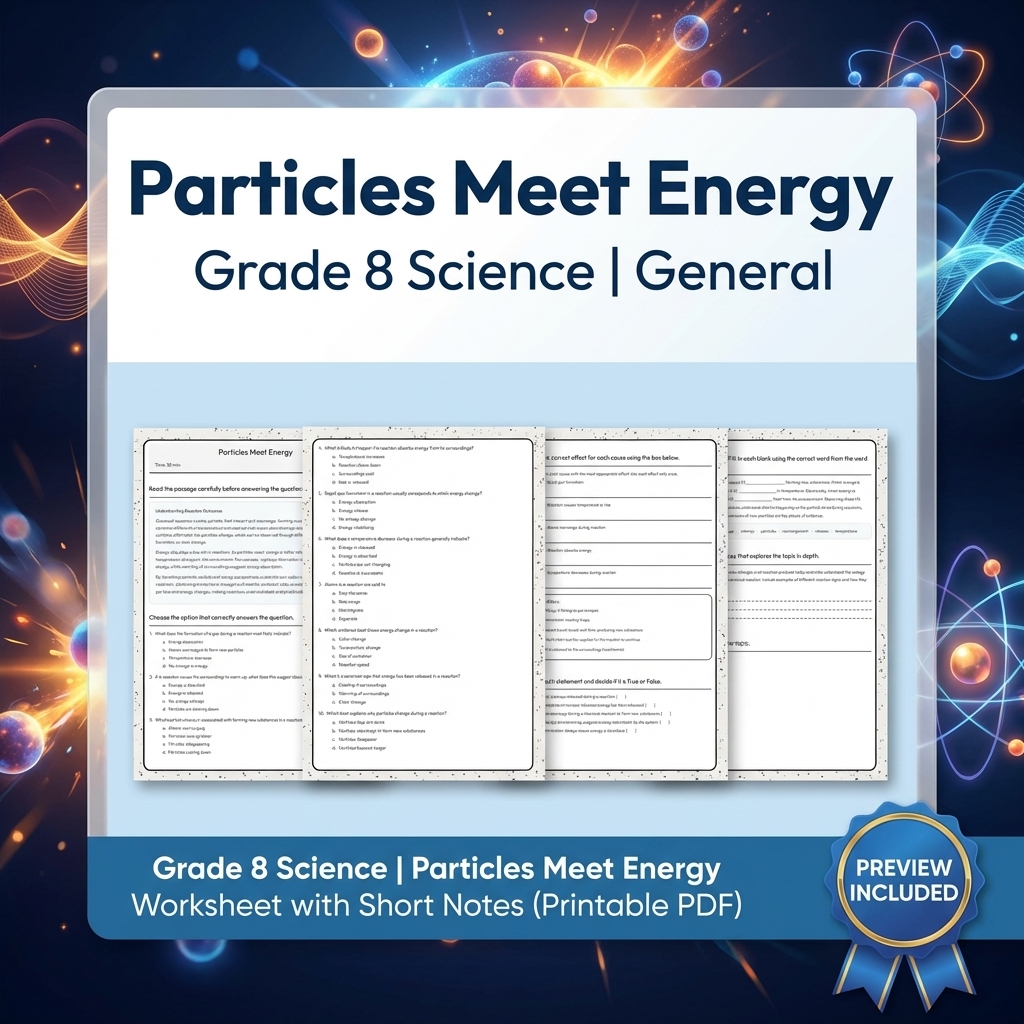 Grade 8 Science Data, Models & CER Full-Year Bundle: General Framework — included worksheet 5