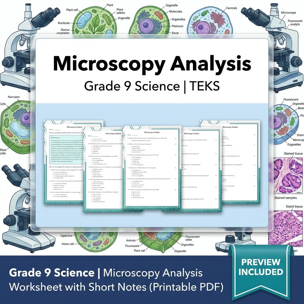 Grade 9 Science Worksheet Bundle: Cell Biology, Genetics & Ecology (Collection) — included worksheet 4