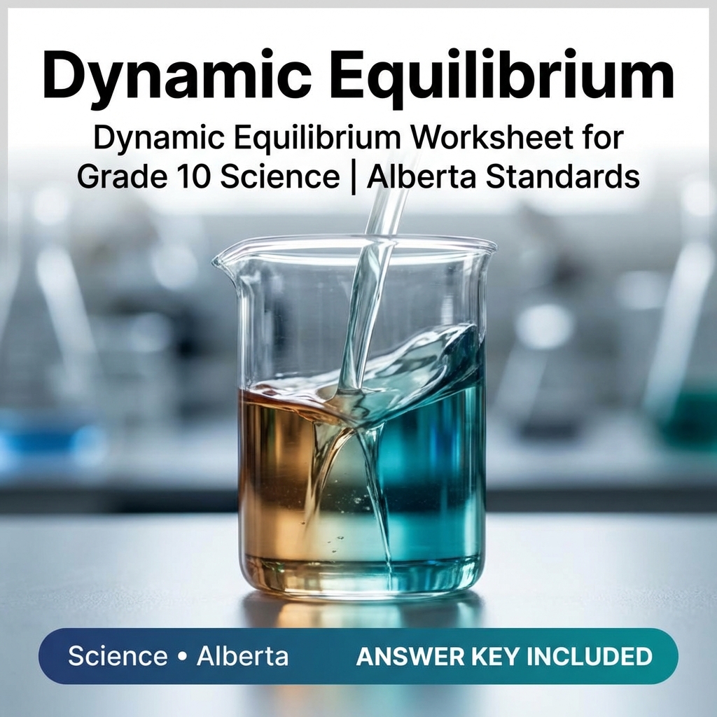 Dynamic Equilibrium Worksheet for Grade 10 Science | Alberta Standards
