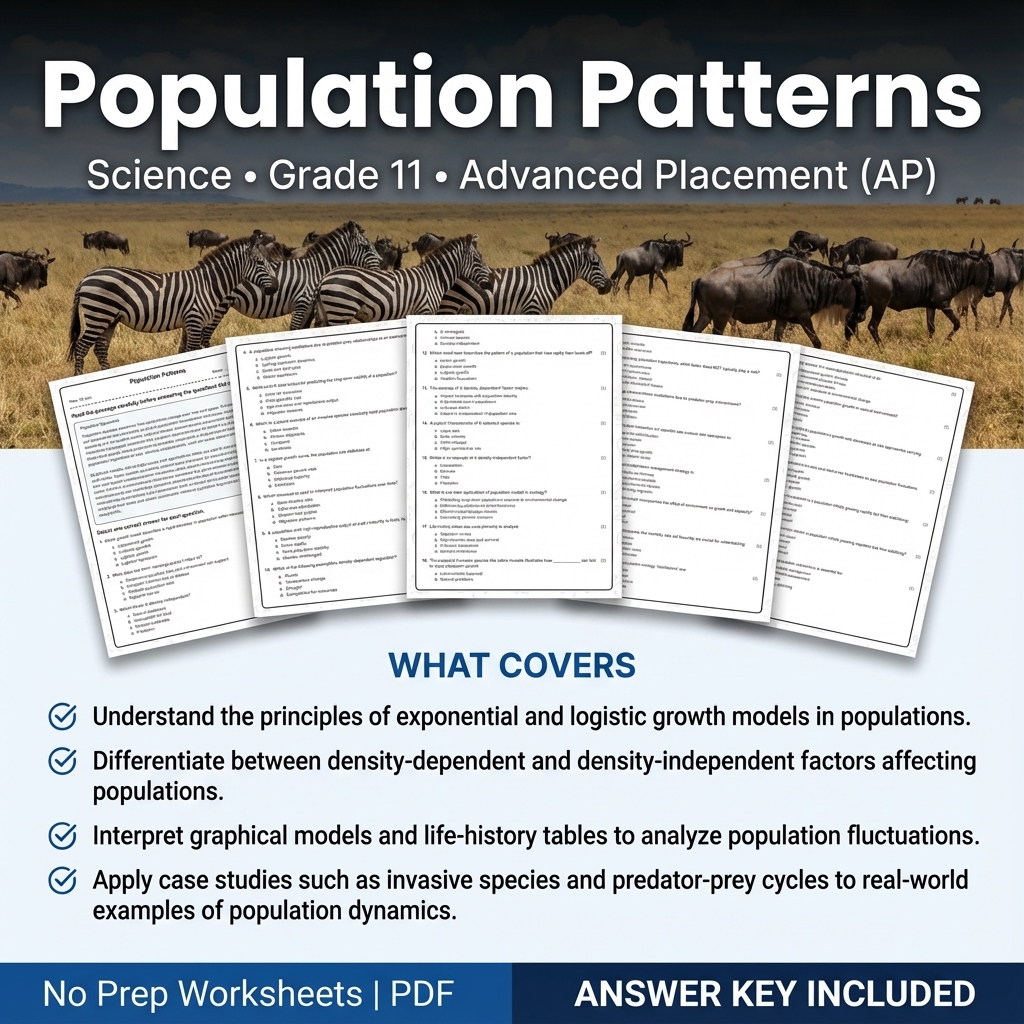 Grade 11 Science Worksheet Bundle | Earth's Systems, Chemistry & Physics — included worksheet 5