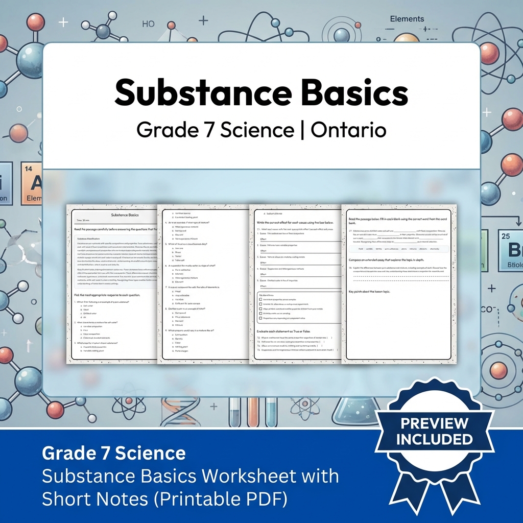Grade 7 Science Full Year Bundle | Ecosystems & Heat Transfer — included worksheet 5
