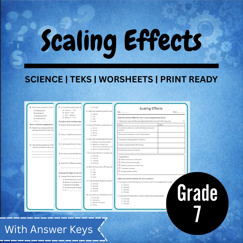 Grade 7 Science Worksheet Bundle – Ecosystems, Atomic Structure & Forces (TEKS Aligned) — included worksheet 4