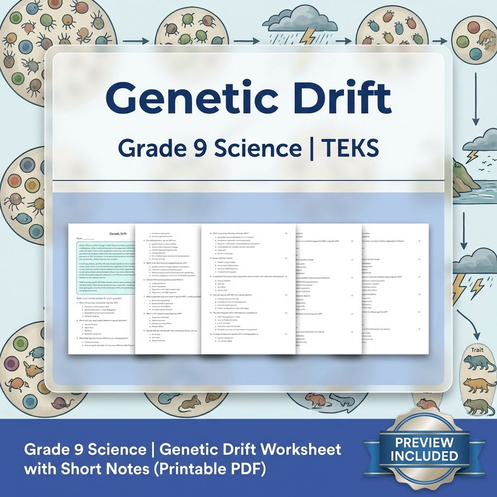 Grade 9 Science Worksheet Bundle: Cell Biology, Genetics & Ecology (Collection) — included worksheet 6