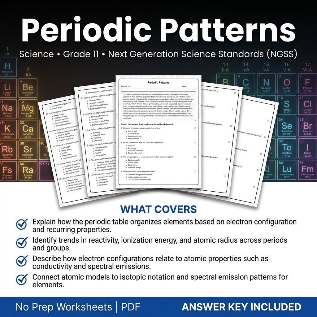 Grade 11 Science Worksheet Bundle|Cellular Processes,Chemistry,& Physics Support — included worksheet 4