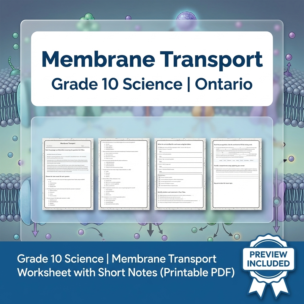 Grade 10 Science Lesson Group Bundle | Ontario Curriculum — included worksheet 2