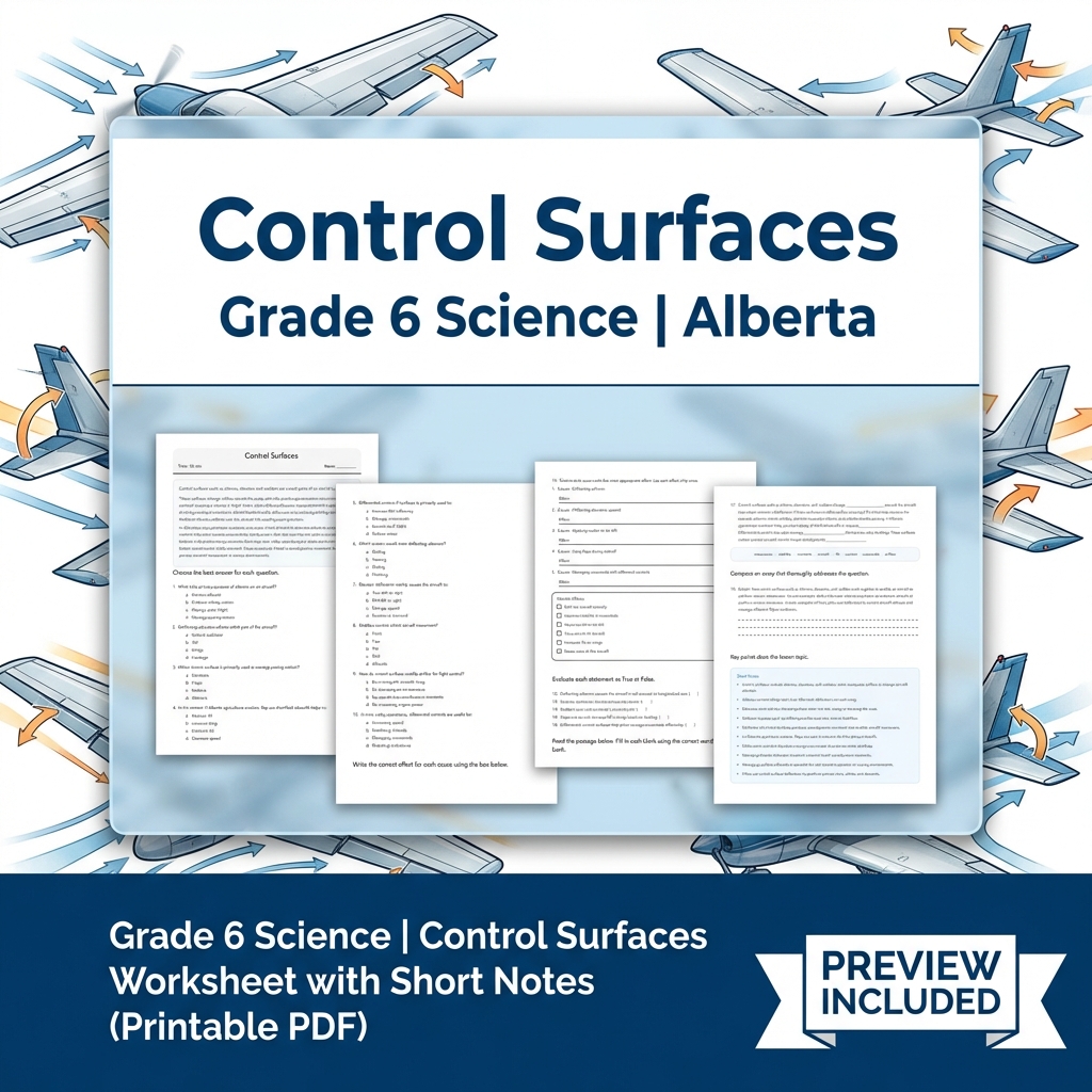Grade 6 Science Alberta | 60-Worksheet Comprehensive Science Bundle  — included worksheet 9