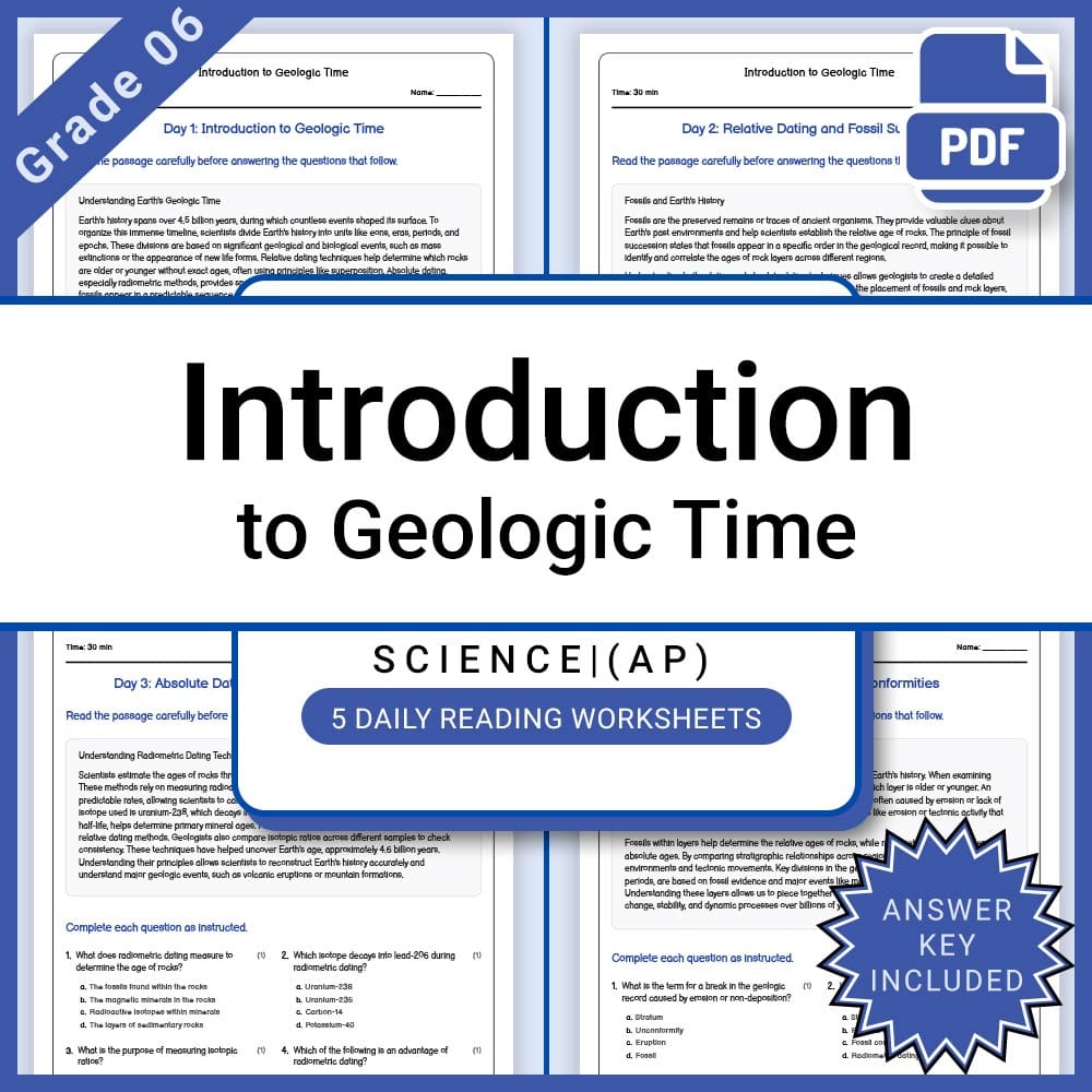 Grade 6 Science Lesson Bundle: Space, Water, Earth, and Resources TEKS — included worksheet 1