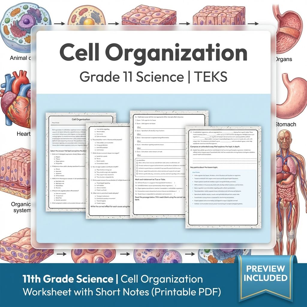 Grade 11 Science Worksheet Bundle | Genetics, Evolution & Human Body (PDF) — included worksheet 6
