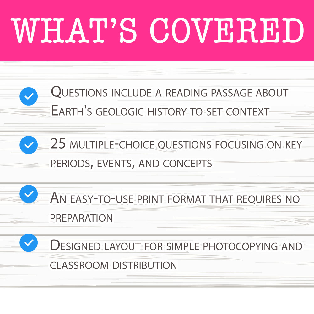Grade 11 Science worksheet mcq paper worksheet — Grade 11 Science — Geologic Time Worksheet MCQ Paper for Mastery — page 2