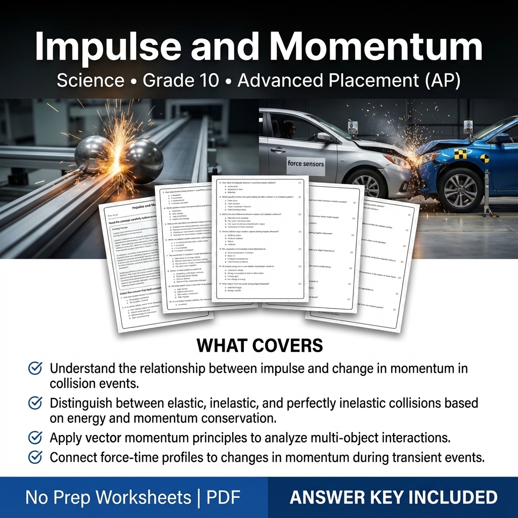 Grade 10 Science Worksheet Bundle – Physics, Biology & Earth Science PDF — included worksheet 6