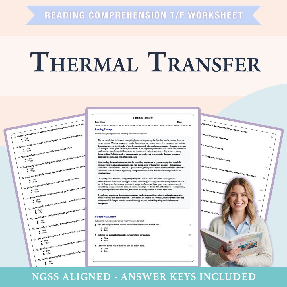 Grade 10 Science reading comprehensions true or false worksheet worksheet — Grade 10 Science | Thermal Transfer Worksheet…