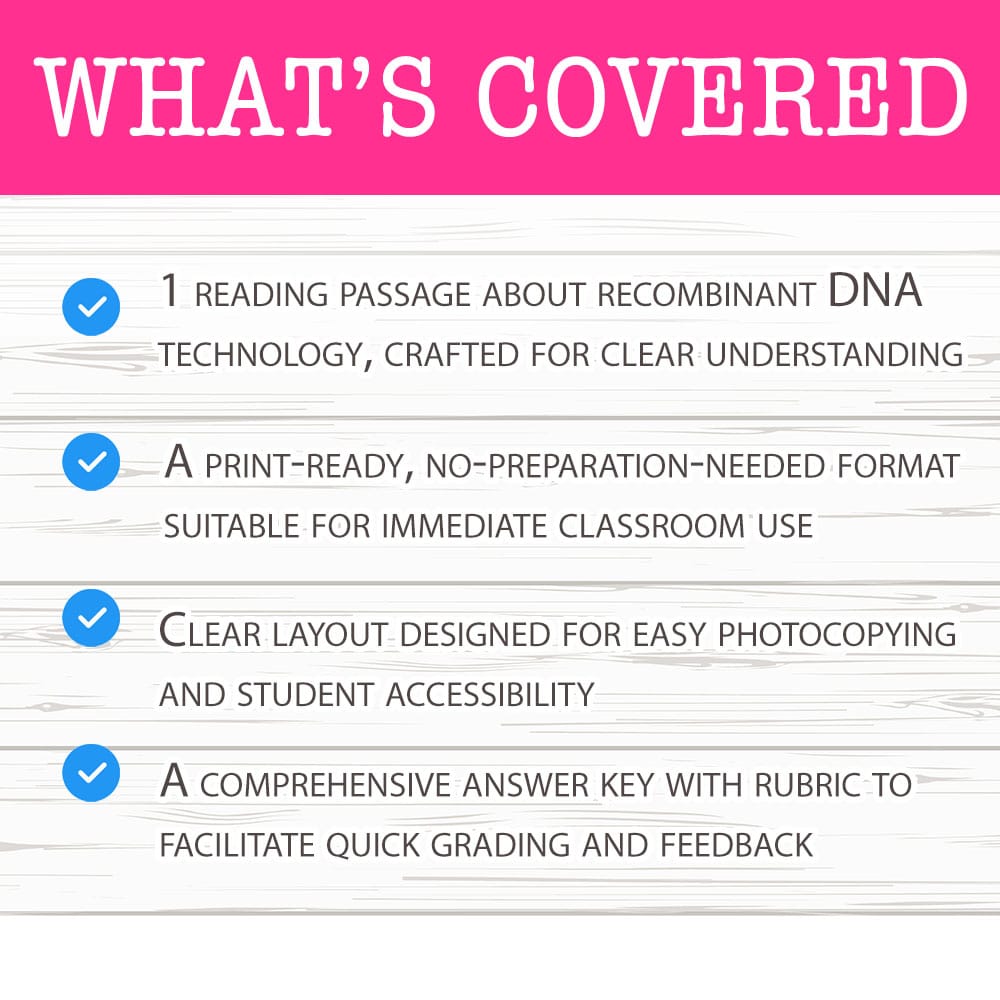 Grade 12 Science worksheet mcq paper worksheet — Grade 12 Science — Worksheet MCQ Paper for Mastering Recombinant Methods…