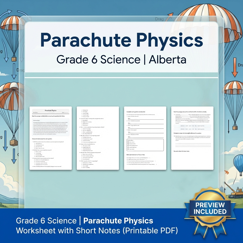 Grade 6 Science Alberta | 60-Worksheet Comprehensive Science Bundle  — included worksheet 10