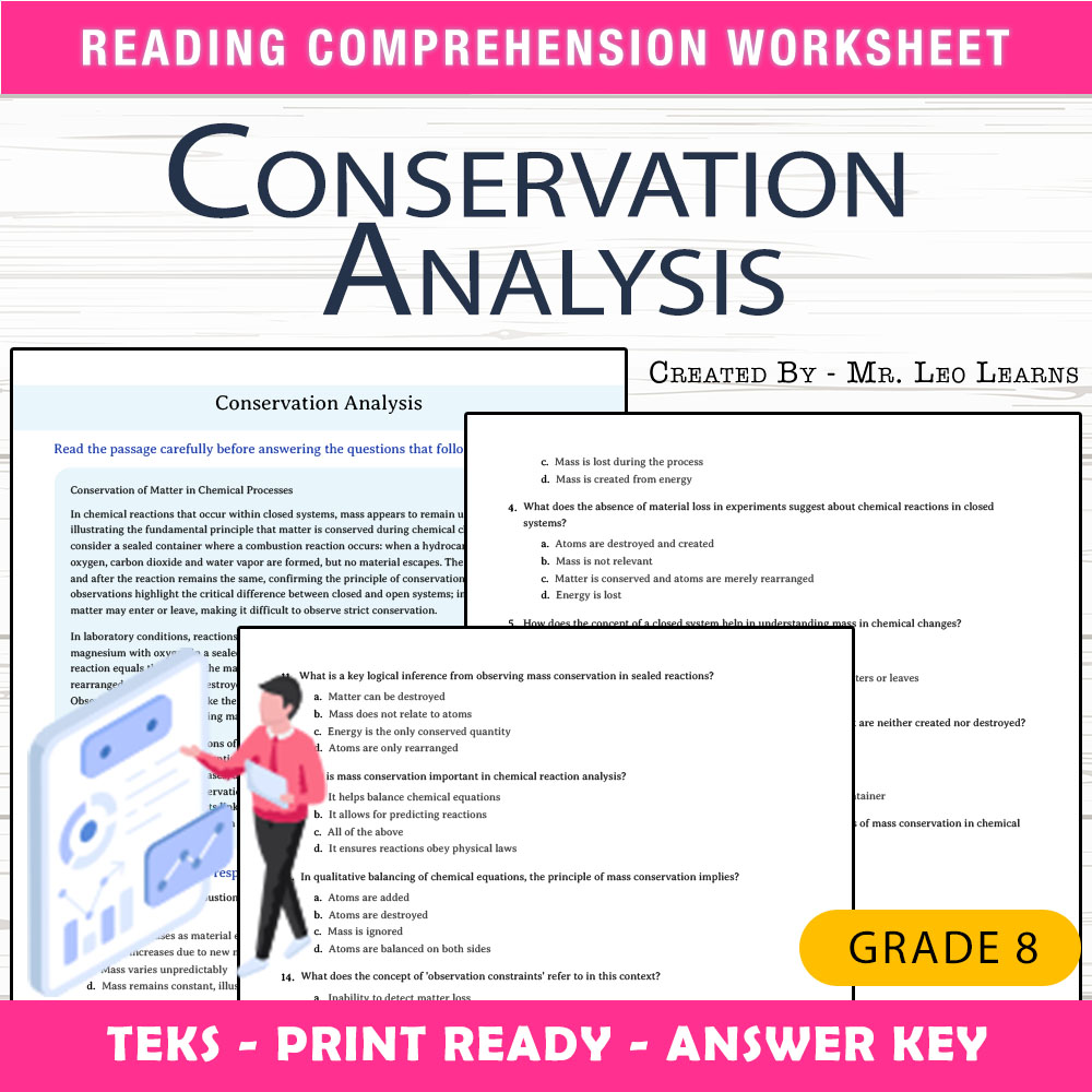 Grade 8 Science worksheet worksheet — Grade 8 Science — Conservation Analysis Worksheet for Mastery | PDF + Answer Key — p…