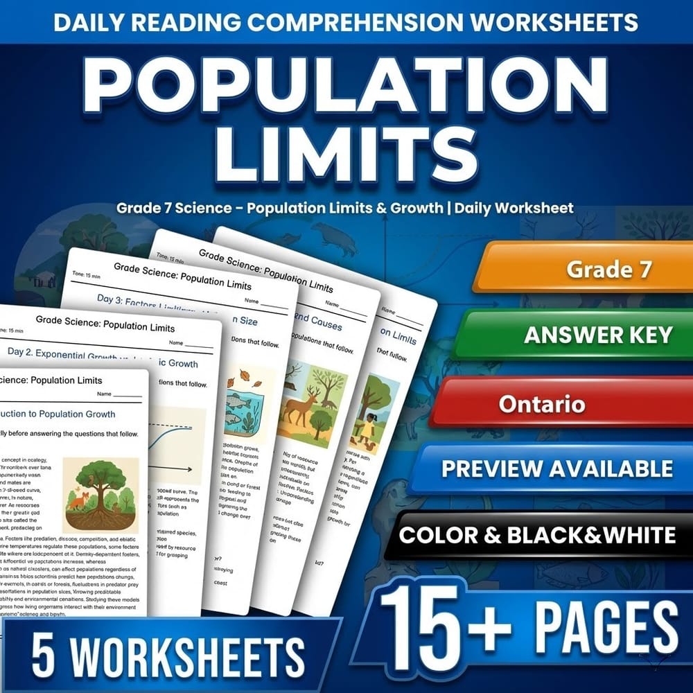 Grade 7 Science Bundle – Ontario Daily Worksheets for Comprehensive Study — included worksheet 3