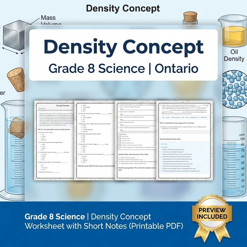 Grade 8 Science Full Year Bundle | Water Systems & Hydrostatics Curriculum — included worksheet 7