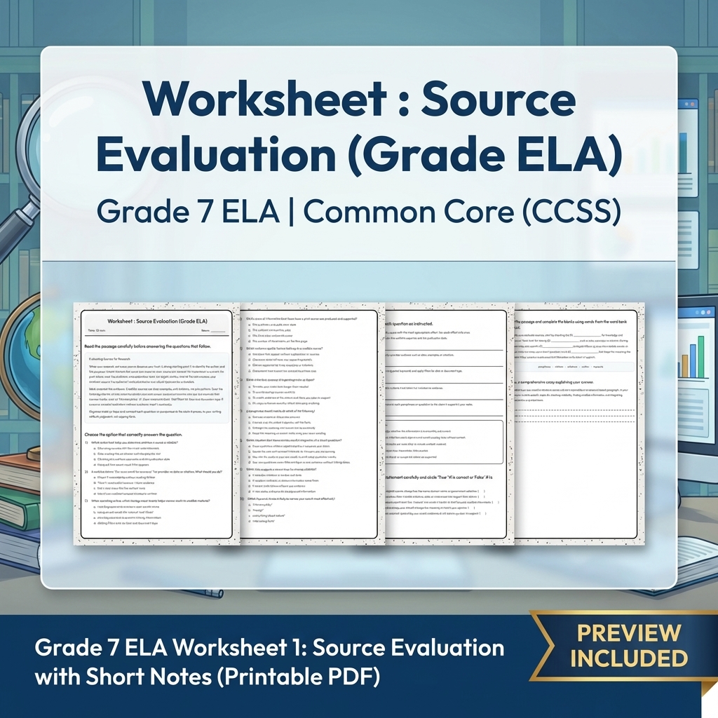 Grade 7 Writing Routinely ELA Full-Year Bundle – Common Core (CCSS) — included worksheet 4