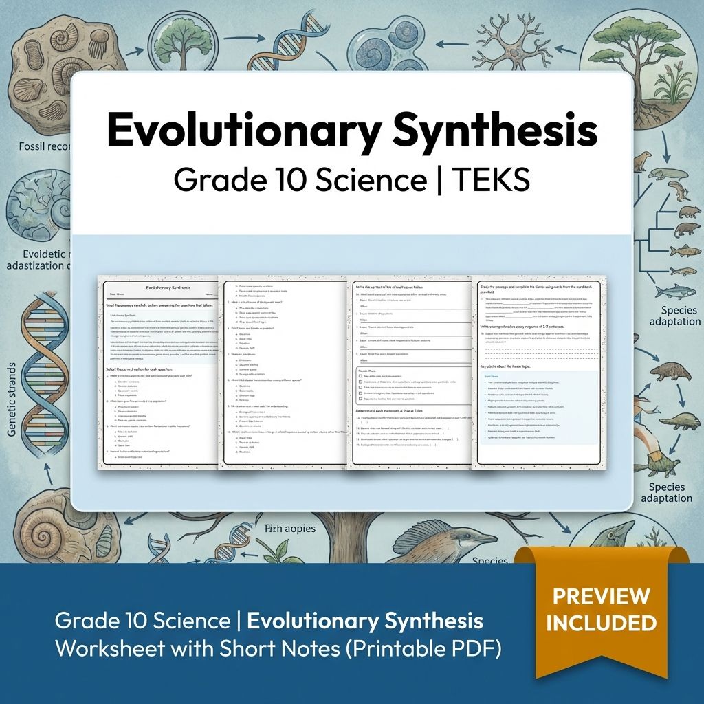 Grade 10 Science Worksheet Bundle – Genetics, Cell Biology & Ecology (PDF) — included worksheet 4