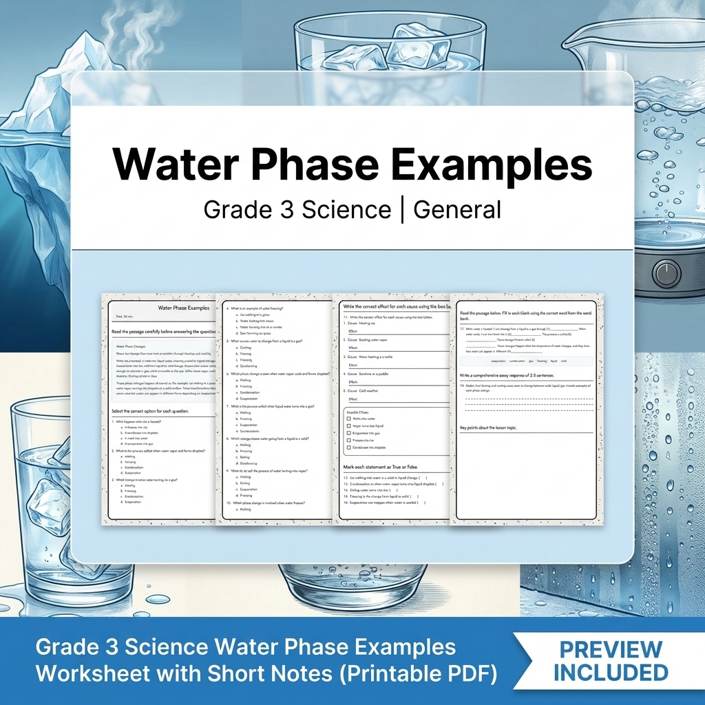 Grade 3 Science Full Year Bundle | Comprehensive Curriculum Resources — included worksheet 2