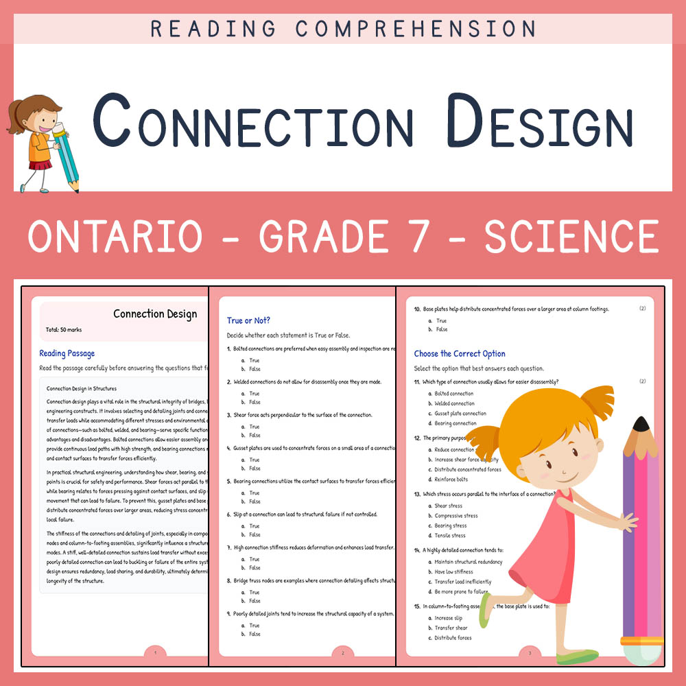 Grade 7 Science worksheet worksheet — Grade 7 Science | Connection Design Worksheet + Answer Key – Ontario Curriculumc — p…