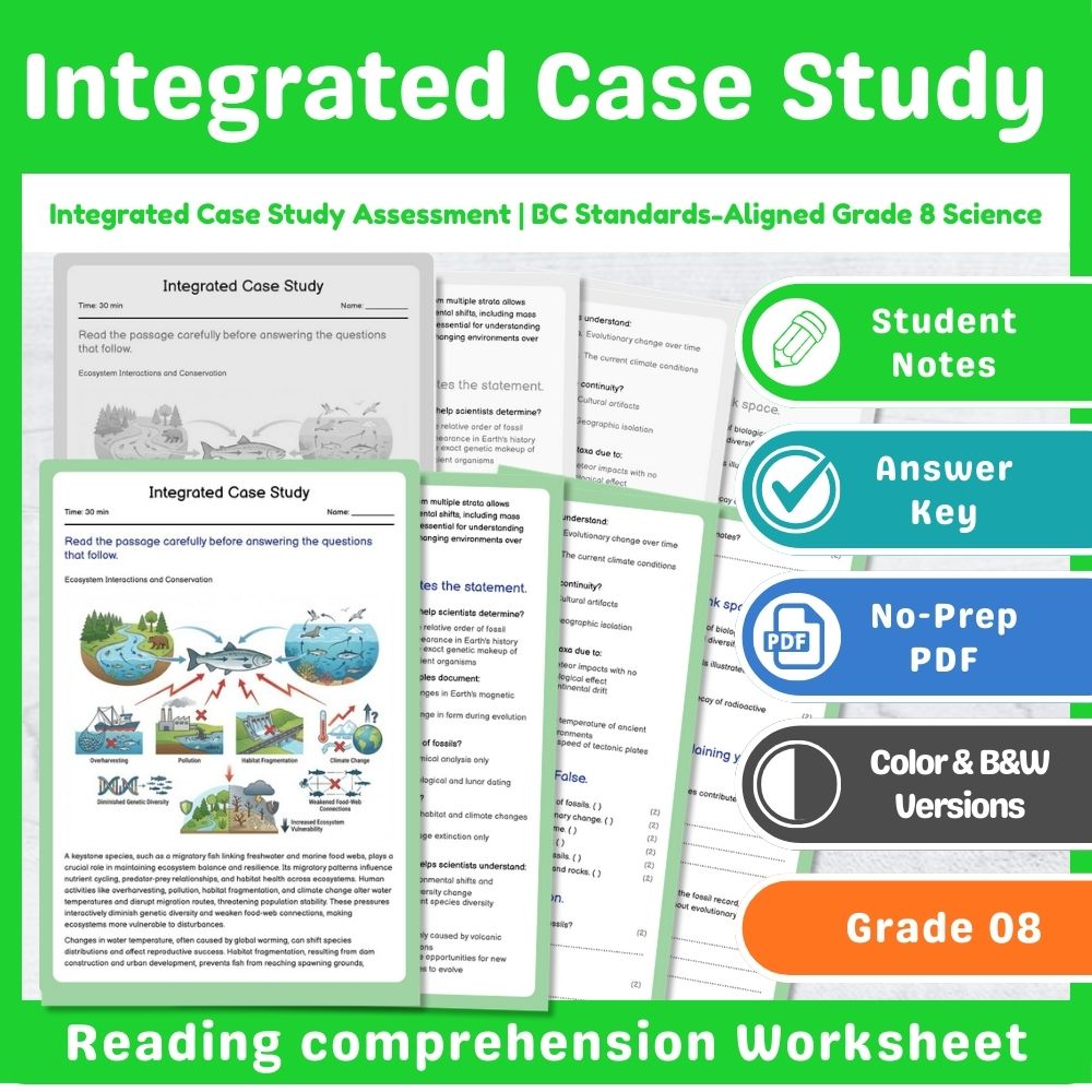 Grade 8 Science Mini Bundle – Ecosystems & Ecological Assessment | BC Standards — included worksheet 1