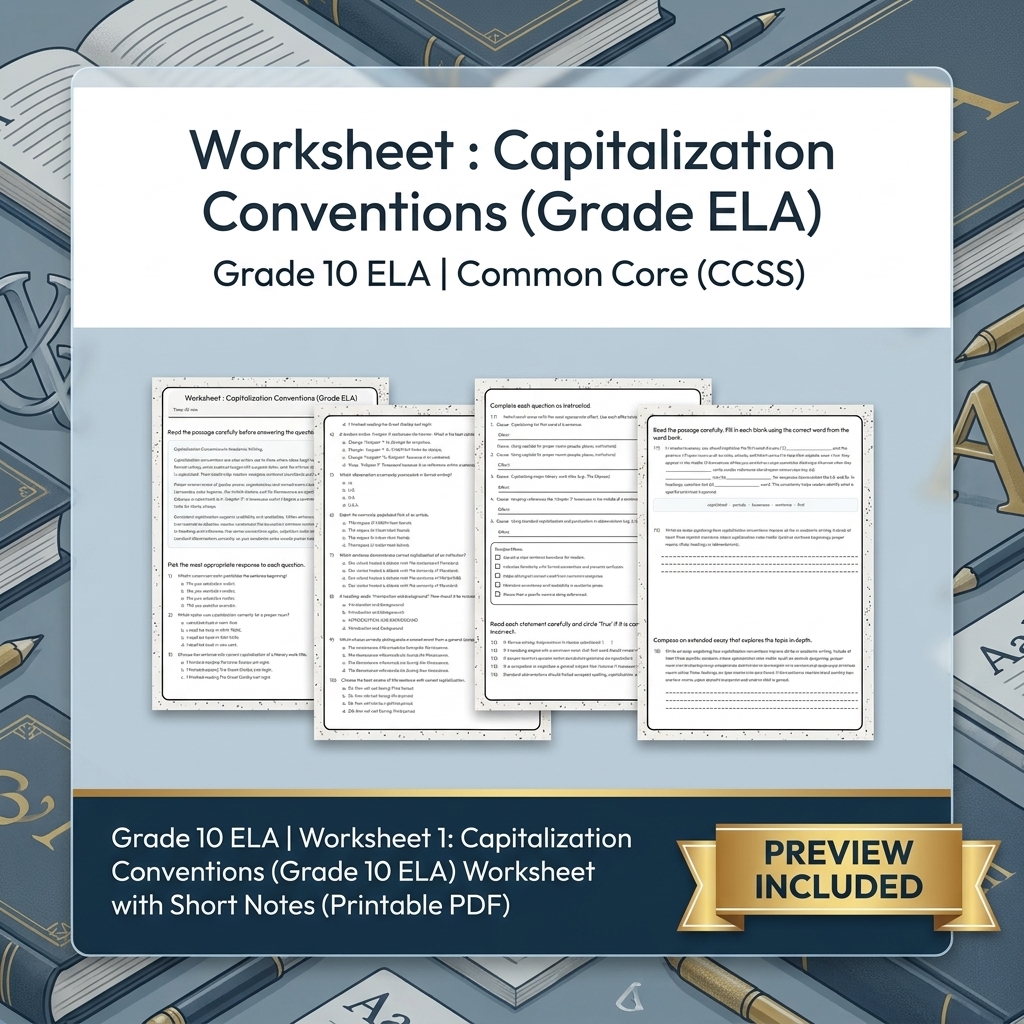 Grade 10 Source Integration & Writing Skills ELA Full-Year Bundle (CCSS) — included worksheet 7